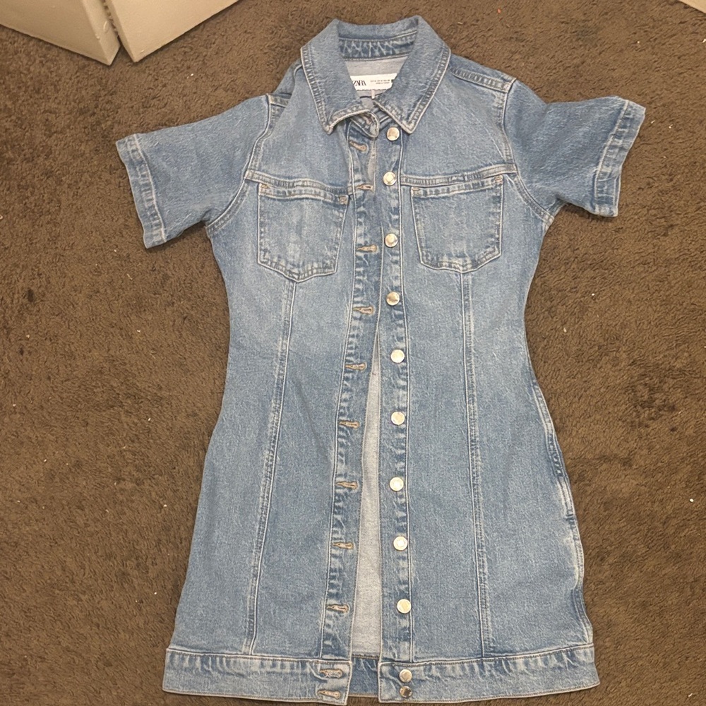 Zara Blue Denim Dress